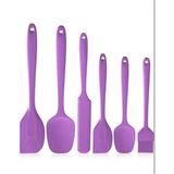 Mikasso Isıya Dayanıklı Yanmaz Yapışmaz Silikon Spatula Seti 6 Parça Silikon Mor