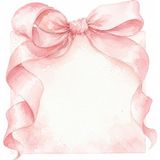 Mikasso Isme Özel Pembe Kurdele Tema Kare Bebek Kuşe Sticker/ Etiket 4 cm 70 Adet - Çok Renkli