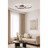 Mikasso Ivan Modern Tasarım Kahverengi Salon Mutfak Hol Beyaz LED 3 Lü Avize Metal 3 Gu5.3 Kahverengi Salon - Çok Renkli