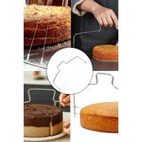 Mikasso IVO-PST156 2 Telli Paslanmaz Ayarlanabilir Pasta Kesici – Kek Katmanı Dilimleme Teli Çelik