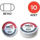 Mikasso Izole Bant Elektrik Bandı Beyaz 10 Adet Beyaz