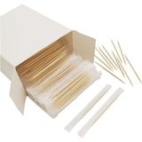 Mikasso Jelatinli Bambu Kürdan 500'LÜ x 1 Paket Tek Kullanımlık Kürdan Şeffaf Jelatin 8 x 14 cm