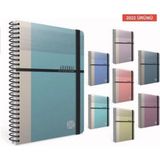 Mikasso Journal Spiralli Sert Kapak Not Defteri 17X24CM 120 Yaprak Çizgili 5827 (Karışık Renk 1 Adet) Karton - Çok Renkli