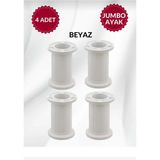 Mikasso Jumbo Plastik Ayarlanabilir Dolap-Mobilya-Koltuk-Kanepe-Baza Ayağı (4lü Paket)Beyaz 10 cm Ayak Plast
