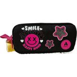 Mikasso Junior Back Kalem Çantası Çift Gözlü Kalemlik 21X10X6 Tekstil Siyah - Çok Renkli