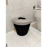 Mikasso Jüt, Hasır, Çöp Kovası, Mutfak Çöp Kovası, Banyo Çöp Kovası, Doğal, Natürel, Jüt Kova, Modern Kova P - Çok Renkli