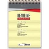 Mikasso K.color Headline A5 Üstten Spiralli 80YP Çizgili Defter Bloknot Karton Spiralli Çizgili Orta Boy Sar - Çok Renkli