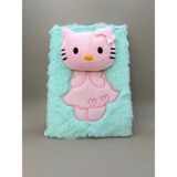 Mikasso Kabartmalı Oyuncaklı Peluş Çizgili Hediyelik Hatıra Planlama Defteri-Hello Kitty Yumuşak Düz Çizgili - Çok Renkli