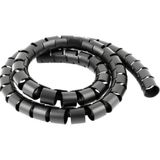Mikasso Kablo Askıları Kablo Kanalı Spiral Kablo Toplayıcı Çapı 20MM Siyah 1.5m Siyah