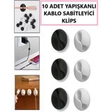 Mikasso Kablo Sabitleyici Klips Organizer Kablo Düzenleyici Sabitleme Klipsi Dağınıklık Toparlayıcı Kablo Dü - Çok Renkli