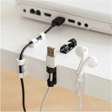 Mikasso Kablo Tutucu Yapışkanlı Mini 20LI Kanal USB Şarj Veri Kablosu Tutucu Yapışkanlı Kordon Şeffaf Turunc - Çok Renkli