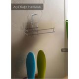 Mikasso Kağıt Havluluk Paslanmaz Peçetelik Çelik Banyo Havluluk Düzenleyici Krom Gri Metal - Çok Renkli