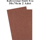 Mikasso Kahverengi Bakır Simli Eva 50X70 cm 2 Adet Simli Eva Süngeri Okul Kreş Anasınıfı Elişi Etkinlikleri - Çok Renkli