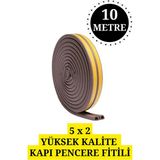 Mikasso Kahverengi Kapı Pencere Soğuk Geçirmez Izolasyon Fitil Yapışkanlı 5x2=10 Metre Yüksek Kalite