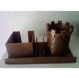 Mikasso Kale Kalemlik 3D Plastik Kahverengi - Çok Renkli