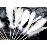 Mikasso Kalem Tüylü Büyük Nikah Kalemi Tükenmez Kalem ( 4 cm * 34 Cm) – Tükenmez Kalem Beyaz - Çok Renkli