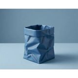Mikasso Kalemlik - Kağıt Torba Kalemlik Dekoratif Masaüstü Kalem Organizeri Plastik Lacivert - Çok Renkli