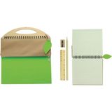 Mikasso Kalemlikli Çizgili Defter 18X19,5 cm (Kalem, Cetvel, Kalemtraş, Silgi Dahildir) Karton Spiralli Çizg - Çok Renkli
