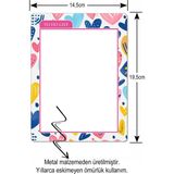 Mikasso Kalp Desenli Yaz Sil Buzdolabı Notluk Alışveriş Listesi Manyetik Metal Magnet To Do List Kalem Hediy - Çok Renkli