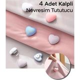 Mikasso Kalpli 4'lü Yorgan Nevresim Sabitleme Iğnesi Düğmeli Klips Çarşaf Yorgan Kılıfı Sabitleyici Kumaş 10