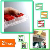 Mikasso Kapaklı Buz Kalıbı Yapışmaz + Vantuzlu Su Giderli Drenaj Katı Sabunluk Süngerlik - 2li Set U6Y8S4 Pl