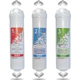 Mikasso Kapalı Kasa 12 Inç Su Arıtma Cihazı Filtresi Inline 6 Aylık Yeni Sistem Filtre Seti Filtre Set - Çok Renkli