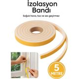 Mikasso Kapı Pencere Kauçuk Izolasyon Bandı Fitili Beyaz 1 mt x 2 Tr