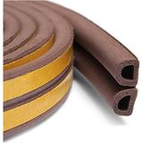 Mikasso Kapı Pencere Kauçuk Izolasyon Bandı / Fitili Kahverengi 2x5=10 Metre