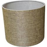 Mikasso Kapiçino Abajur Şapkası Genişlik 20 cm E 27 Duy Uyumlu Abajur Başlıkları Yükseklik 16 cm Kumaş Haki - Çok Renkli