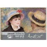 Mikasso Karatis Art 160GR 25X35 20 Yp. Spiralli Çizim Blok 484001-99 Karton Spiralli Çizgisiz Orta Boy Beyaz - Çok Renkli