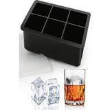 Mikasso Kare Buzluk Silikon 6 Bölmeli Buz Kalıbı 5cm Dev Buz Küpleri - Sunum Buz Küpü Çok Renkli Viski Buzu