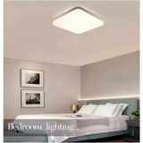 Mikasso Kare Tavana Sıfır LED Plofenyer Avize Armatür Banyo Tuvalet Balkon LED Glop Armatürü Beyaz Işık Plas - Çok Renkli