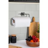 Mikasso Kare Yapışkanlı Siyah Kağıt Rulo Havluluk, Peçetelik, Yapışkanlı Tasarım, Banyo Askısı Siyah Metal