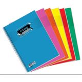 Mikasso Kareli 300 Yaprak Spiralli Defter A4 Boy Plastik Kapak (1 Adet ) Sert Spiralli Kareli Büyük Boy Turu - Çok Renkli