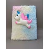Mikasso Karışık Renkli Peluş Kabartmalı Sukuşi Çizgili Hediyelik Hatıra Planlama Defteri-Pegasus,pony At Yum - Çok Renkli