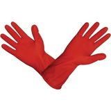 Mikasso Karmen Kırmızı Latex Lastik Eldiven 9-9,5 Numara Pamuk Astarlı Klor Kaplı Kırmızı