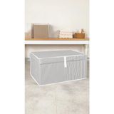 Mikasso Kartonlu Hurç Mega (60 × 40 × 30 Cm) Tela 60 x 40 Gri Eg