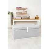 Mikasso Kartonlu Hurç Mega Plus (70 × 40 × 30 Cm) 70 x 40 Kumaş Gri Eg