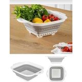 Mikasso Katlanabilir Akordiyon Kare Süzgeç 27X22X11 cm Plastik