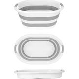 Mikasso Katlanabilir Çamaşır Sepeti 25 Lt Plastik Beyaz 55 x 35 Tr