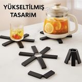Mikasso Katlanabilir Isıya Dayanıklı Nihale – Tencere & Çaydanlık Altlığı Silikon