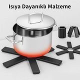 Mikasso Katlanabilir Nihale, Tencere, Tava, Çaydanlık Altlığı, Masa ve Tezgah Sıcak Koruyucu Isıya Dayanıklı