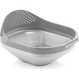 Mikasso Katlanabilir Pirinç Süzgeci - 3000 ml - Gri Plastik