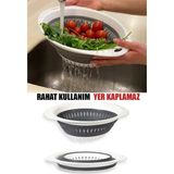 Mikasso Katlanır Mutfak Süzgeci Akordiyon Yer Tutmaz Süzgeç Plastik