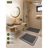 Mikasso Kaydırmaz Banyo Duş Paspas Seti 2'li - Hızlı Su Tahliyeli Duş Matı ve Sihirli Su Emici Lavabo Önü Ma - Çok Renkli