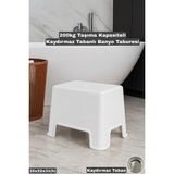 Mikasso Kaydırmaz Tabanlı Strong Banyo Taburesi - Çok Amaçlı Tabure 200 kg Beyaz Plastik - Çok Renkli