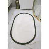 Mikasso Kaymaz Taban Puffy Peluş Ultra Yumuşak 50X70 cm Bordürlü Şık Tasarım, Suya Dayanıklı Banyo Paspası P - Çok Renkli