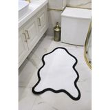 Mikasso Kaymaz Taban Puffy Post Model Peluş Ultra Yumuşak Bordürlü Şık Tasarım, Suya Dayanıklı Banyo Paspası - Çok Renkli