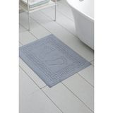 Mikasso Kaymaz Tabanlı Su Emici Banyo Paspası Ayak Havlusu - 50X70 cm Pamuk Polyester Gri - Çok Renkli