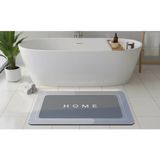 Mikasso Kaymaz Tabanlı Ultra Emici Gri Banyo Paspası - Güvenli ve Kuru Zemin Matı 40X60 cm Kauçuk Ince (6 mm - Çok Renkli